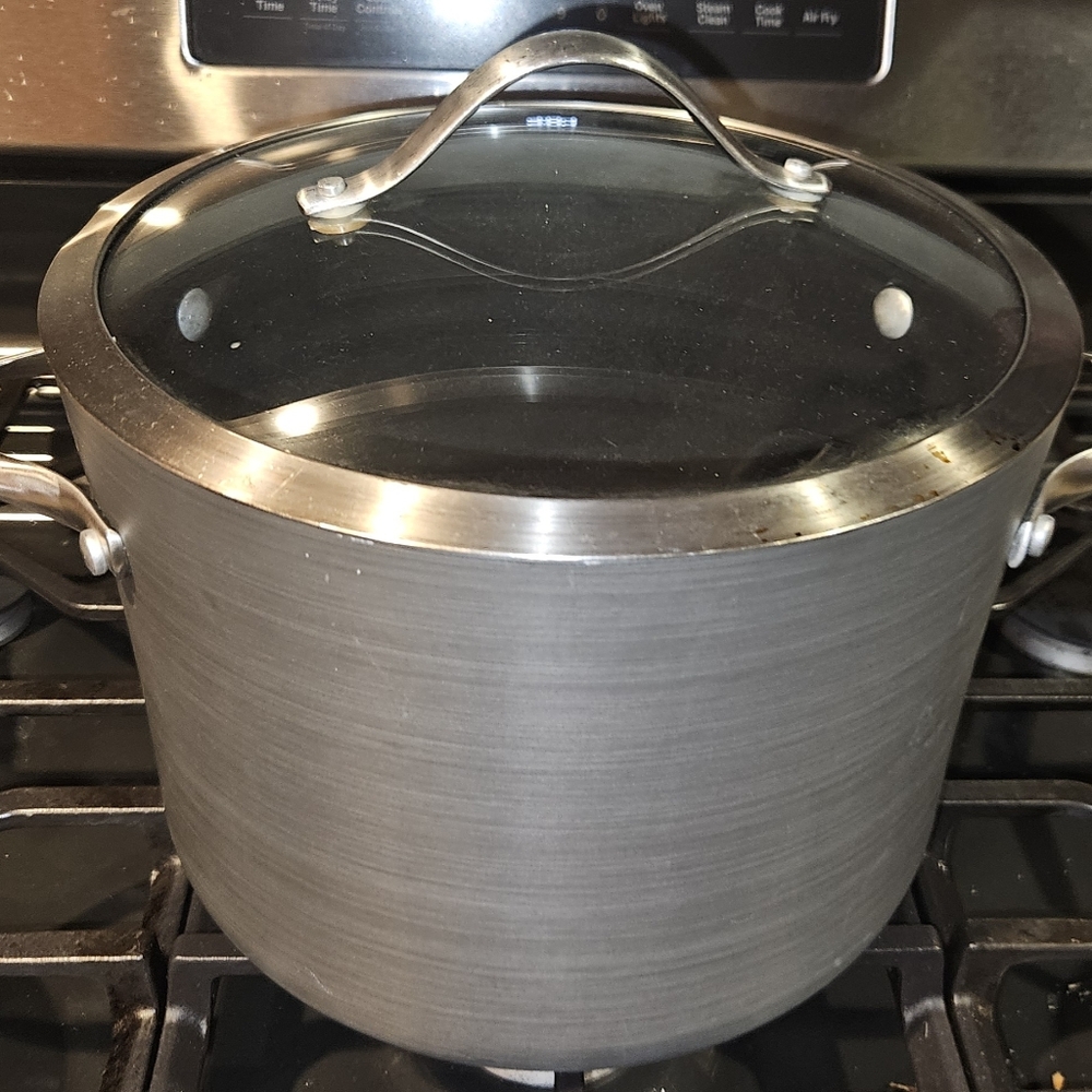 Calphalon 808 8qt Gray Stock Pot with Glass Lid